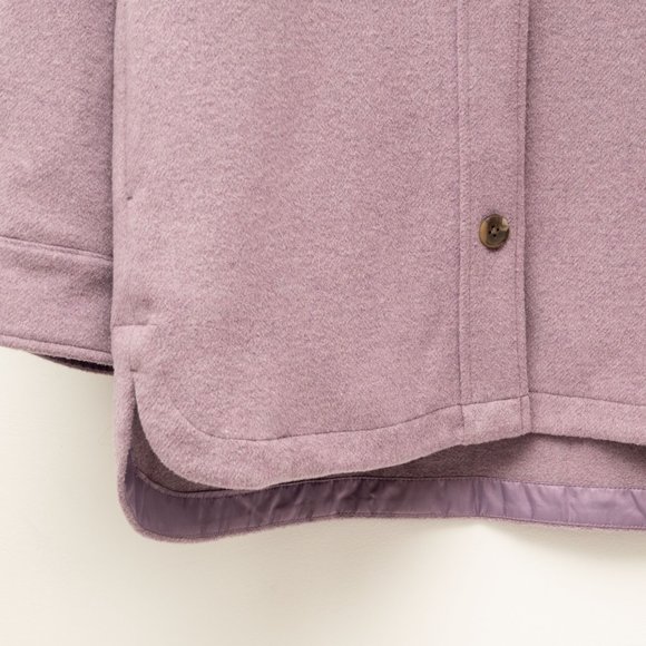 Recycled Wool Shirt Jacket - Amethyst Purple - Gap Small Tall (fits medium) - Picture 5 of 10